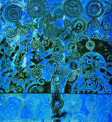 Kézitükör, 1971, 30 x 34 cm, tempera, linónyomás